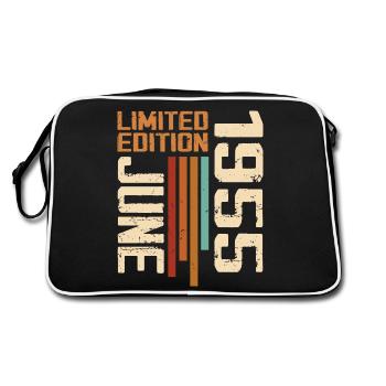 June 1955 Birthday Gift June 1955 Retro 1955 - Retro Bag - black/white - Back
