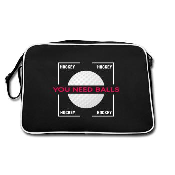 Hockey Hockey Club Joueur de hockey Balle de hockey - Sac Retro - noir/blanc - Dos