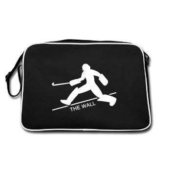 Gardien de but de hockey Hockey sur gazon Club de hockey - Sac Retro - noir/blanc - Dos