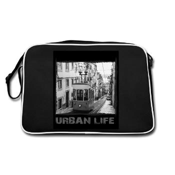Lisbonne - Streetwear Urbain - Sac Retro - noir/blanc - Dos