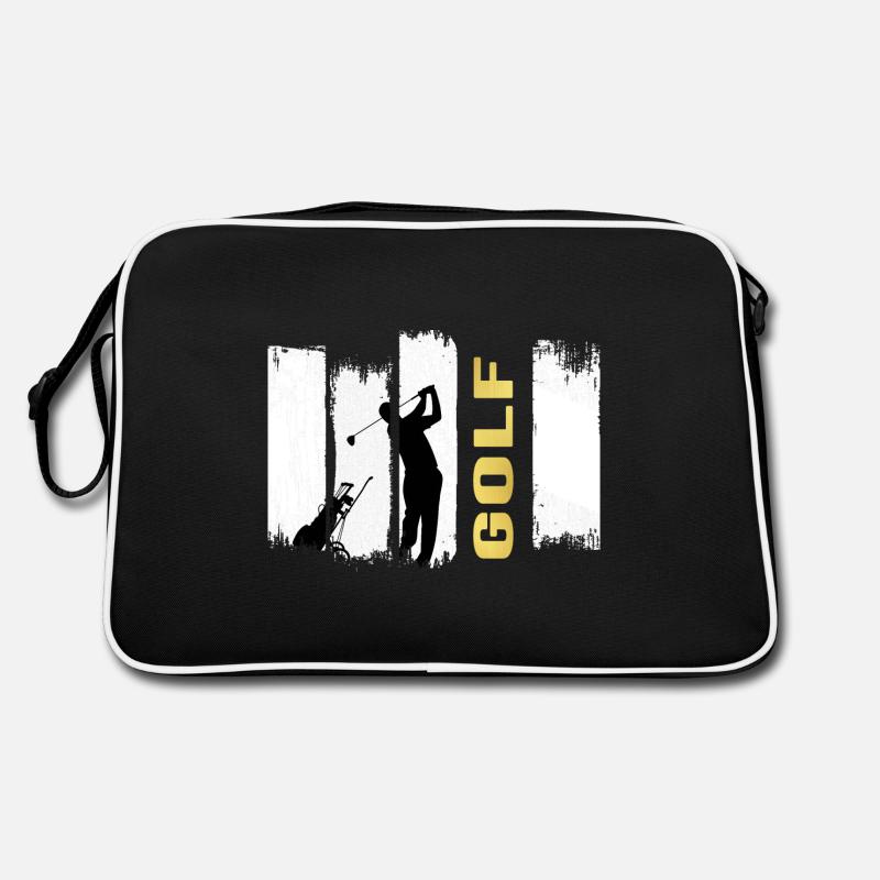 Golf Golfer Serve on the golf course Retro Bag