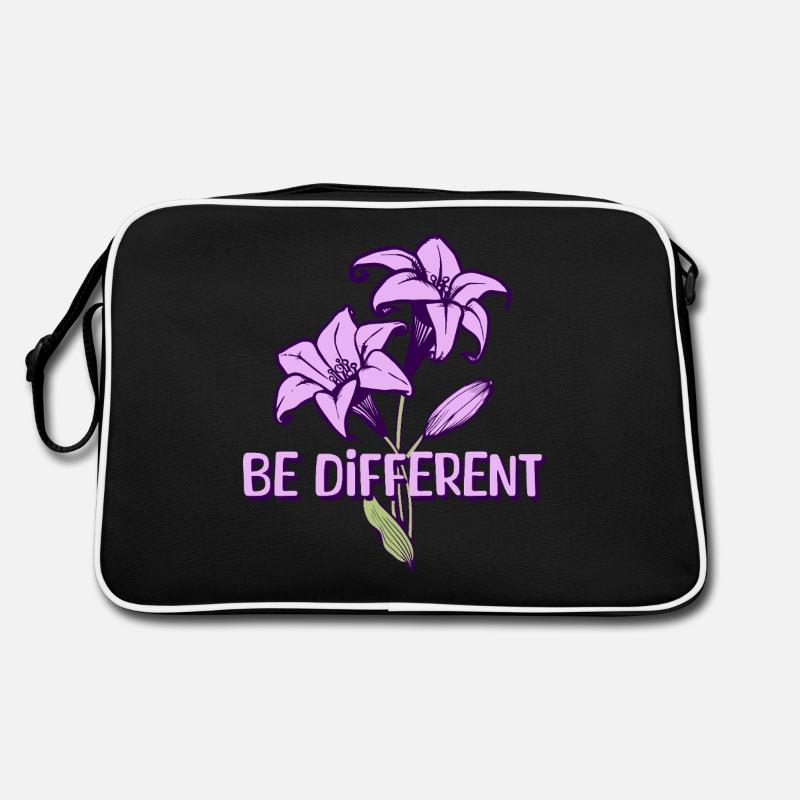 BE DIFFERENT – Purple Lilies Flowers Garden Retro Bag
