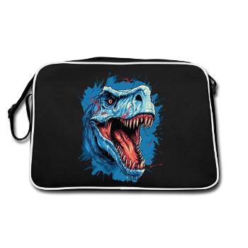 T-Rex dinosaure Dino Tyrannosaurus Rex Vintage - Sac Retro - noir/blanc - Dos