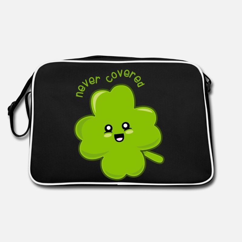 Zum Glück das vierblättrige Kleeblatt! Retro Tasche