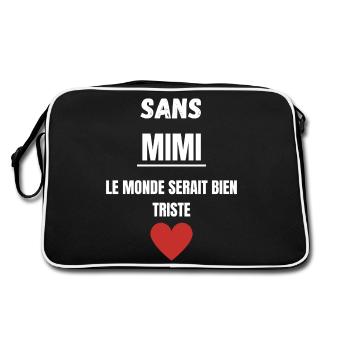 Without Mimi, the world would be very sad - Retro Bag - black/white - Back