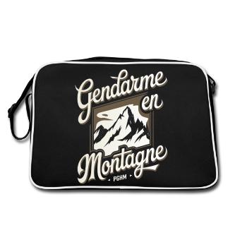 Gendarme en Montagne PGHM - Sac Retro - noir/blanc - Dos