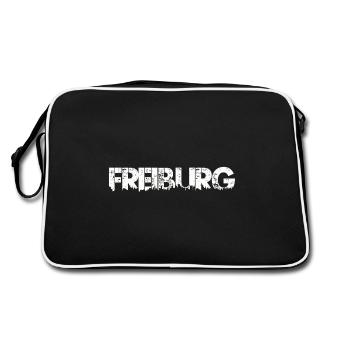 Stadt Freiburg im Breisgau Schwarzwald - Retro Tasche - Schwarz/Weiß - Hinten