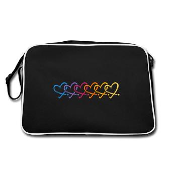 Hockey sur gazon Hockey Club de hockey « Hockey-love-herz » - Sac Retro - noir/blanc - Dos
