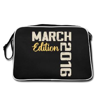 Mars 2016 Cadeau Anniversaire Mars 2016 - Sac Retro - noir/blanc - Dos