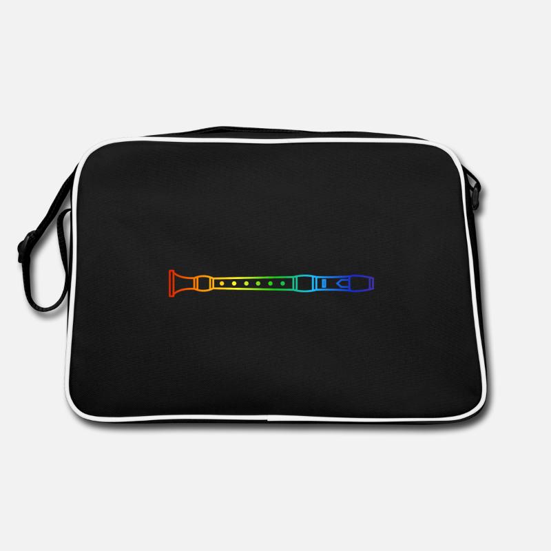 flöte querflöte orchester regenbogen-musik Retro Tasche