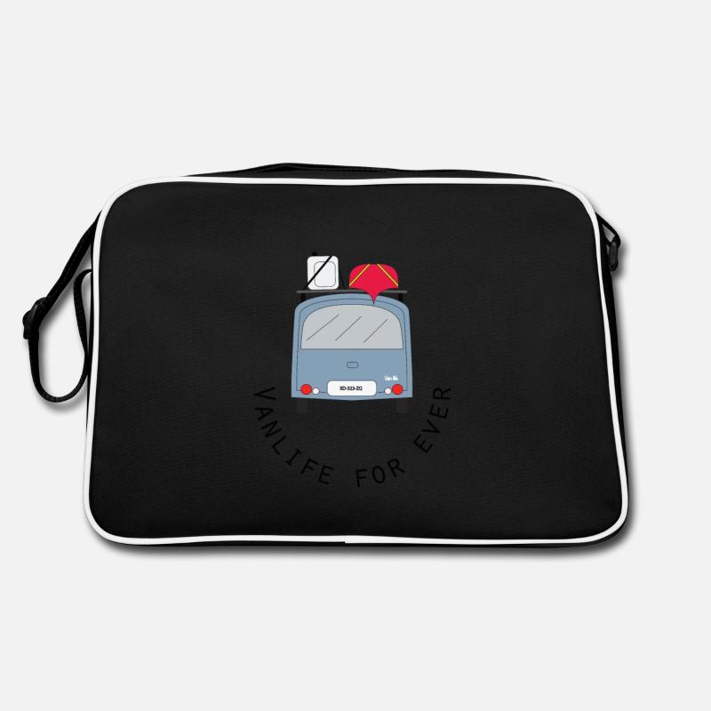 Van life for ever - Sac Retro - noir/blanc