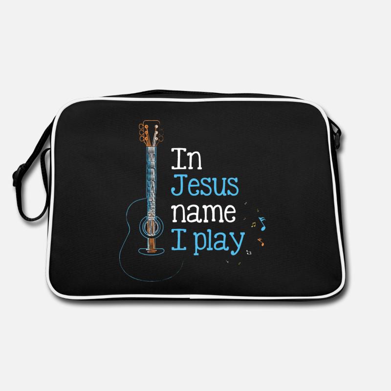 In Jesus name I play guitar Retro Bag