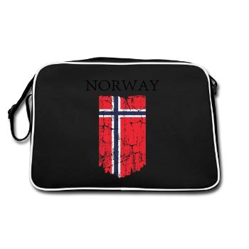 Norvège Norvège drapeau vintage - Sac Retro - noir/blanc - Dos
