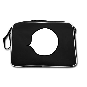 Bulle de dialogue pour son propre texte - Sac Retro - noir/blanc - Dos