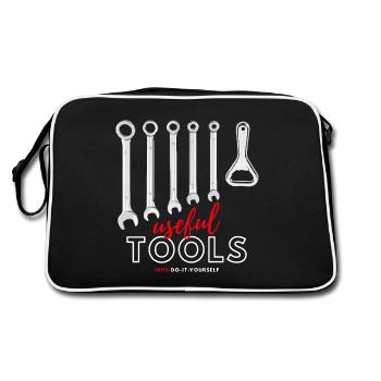 Tool - tools - spanner - bottle opener - Retro Bag - black/white - Back