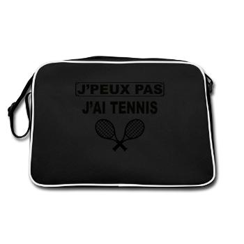 Humour tennis - Sac Retro - noir/blanc - Dos
