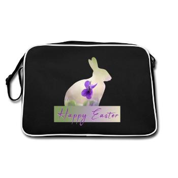 Joyeuses Pâques - Sac Retro - noir/blanc - Dos