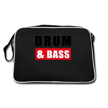 Drum and Bass - Retro Bag - black/white - Back