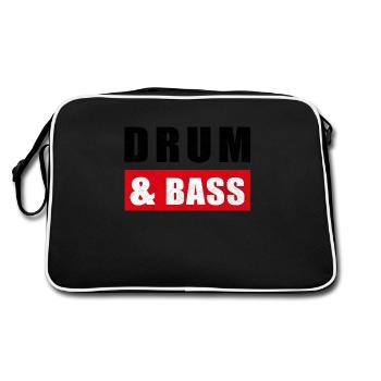 DnB Music Drum And Bass - Sac Retro - noir/blanc - Dos