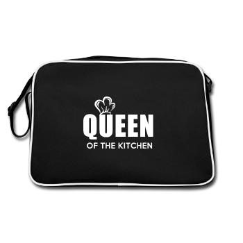 Queen of the Kitchen - Retro Tasche - Schwarz/Weiß - Hinten