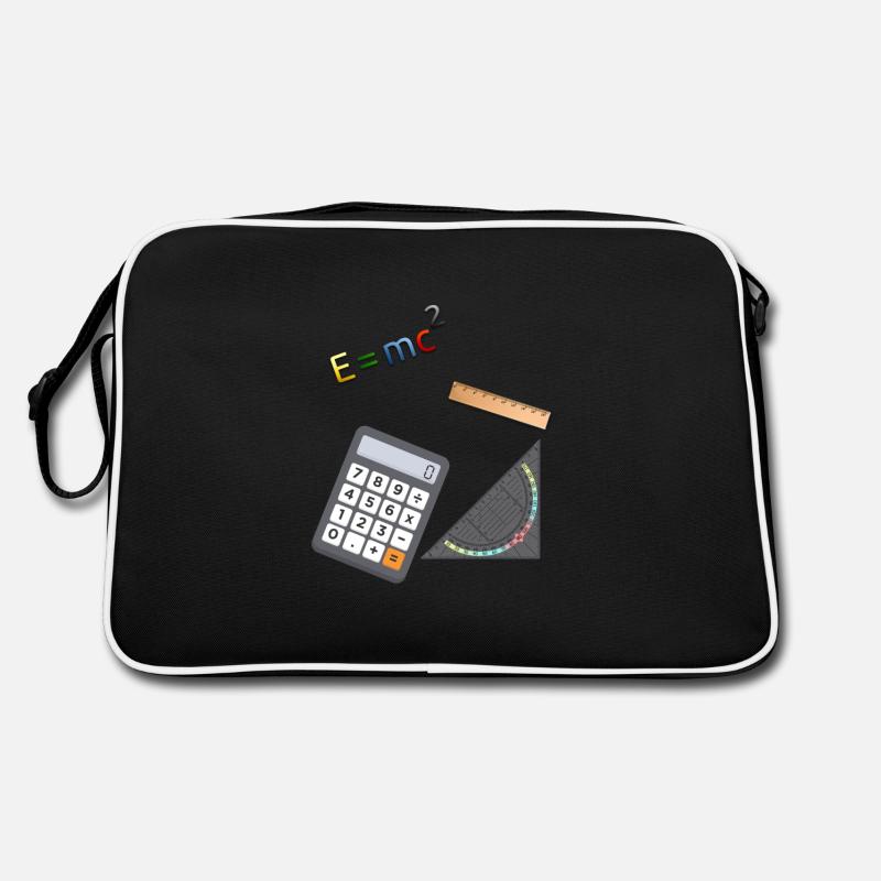 Mathe - Retro Tasche - Schwarz/Weiß