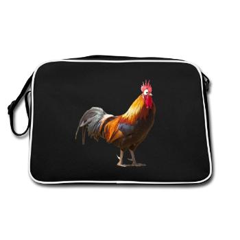 Comic Chicken Comic Rooster - Retro Bag - black/white - Back