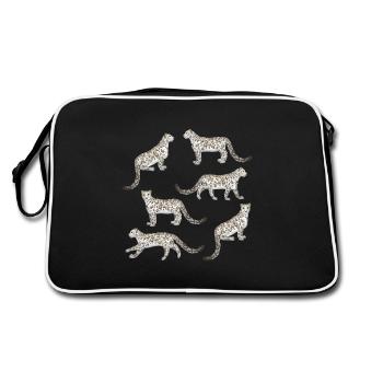 Snow leopard selection - Retro Bag - black/white - Back