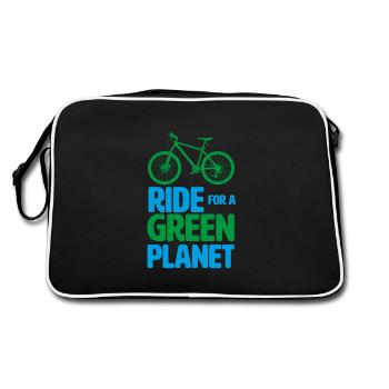 Bicycle Environmental protection Climate protection Cycling Cycling - Retro Bag - black/white - Back