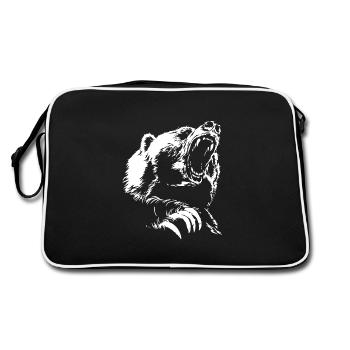 bébé ours? Sweet! Sa maman? Sweet! Eh bien, sa façon. - Sac Retro - noir/blanc - Dos