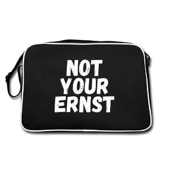 not your Ernst - Retro Tasche - Schwarz/Weiß - Hinten