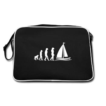 Voile Nautisme Voile Amoureux Évolution Cadeau - Sac Retro - noir/blanc - Dos