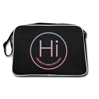 Powered by Human Intelligence - Retro Bag - black/white - Back