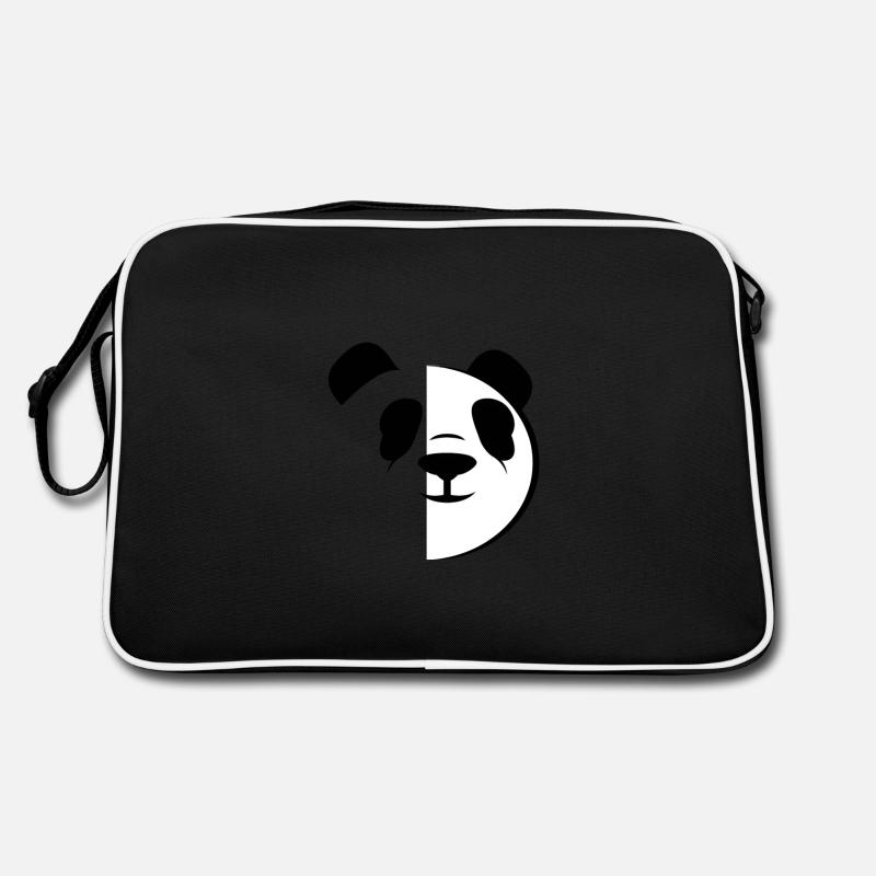 Panda - Retro Tasche - Schwarz/Weiß