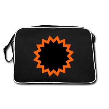 Patch Icon Bicycle Patch Design Shirt - Retro Bag - black/white - Back