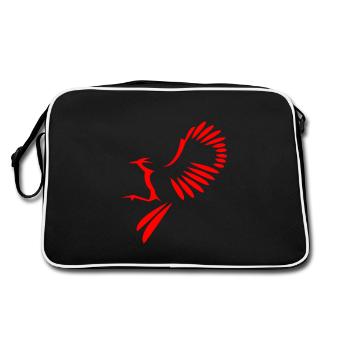 Illustration oiseau - Sac Retro - noir/blanc - Dos