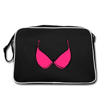 Breasts Bra Pink - Retro Bag - black/white - Back