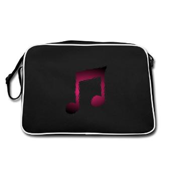 Music musical note - Retro Bag - black/white - Back