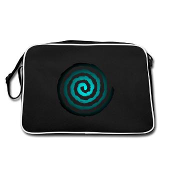 Spiral symbol growth and expansion - Retro Bag - black/white - Back