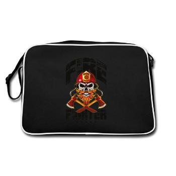 Pompier pompier squelette - Sac Retro - noir/blanc - Dos