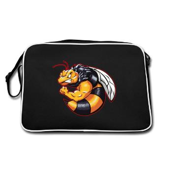 bee cycles beast gym fitness - Retro Bag - black/white - Back