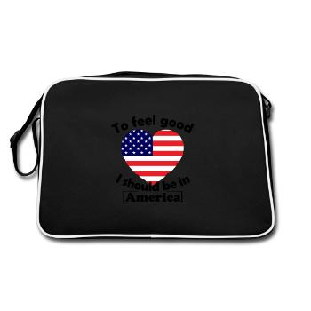 États Unis - Sac Retro - noir/blanc - Dos