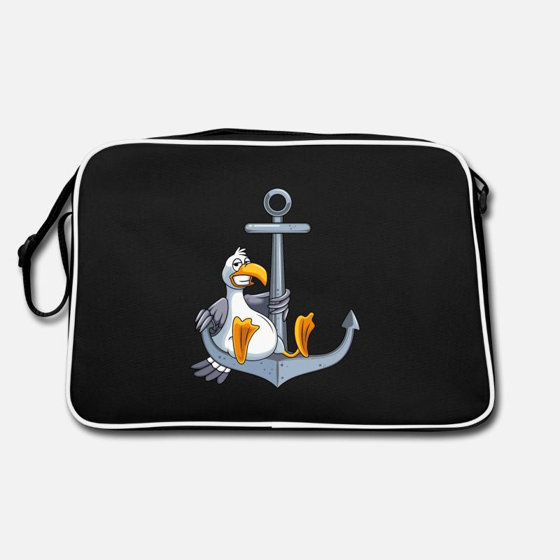anchor seagull comic Retro Bag