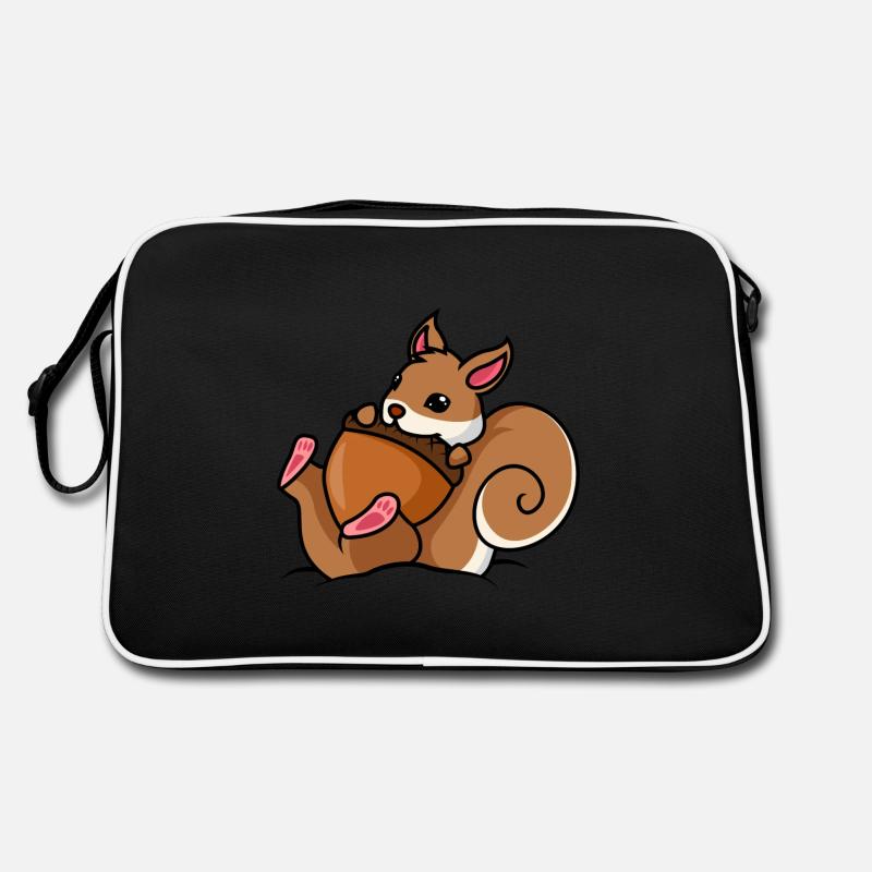 Eichhörnchen Nuss Comic Retro Tasche