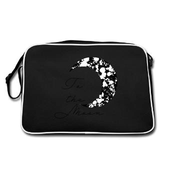 To the moon - Retro Bag - black/white - Back