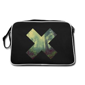 Croix géométrique de la forêt - Sac Retro - noir/blanc - Dos
