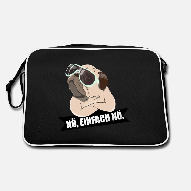 Mops: Nö, einfach nö. Retro Tasche