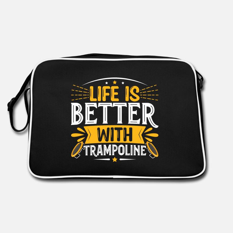 Das Leben ist besser mit Trampolin Retro Tasche
