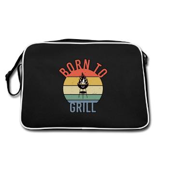 Born to Grill Retro - Retro Bag - black/white - Back