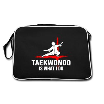 Taekwondo Arts martiaux Tous sports de contact de combat - Sac Retro - noir/blanc - Dos