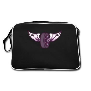 Illustration du pneu de moto - Sac Retro - noir/blanc - Dos